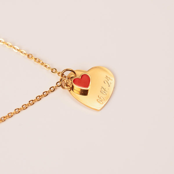 Collana Catena Cuore Personalizzata Con Data Speciale - Infants