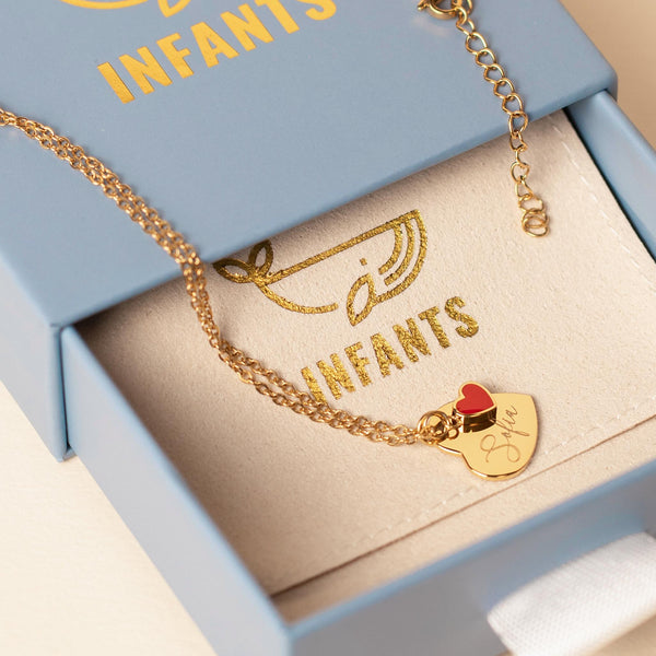 Collana Catena Cuore Personalizzata Con Nome - Infants