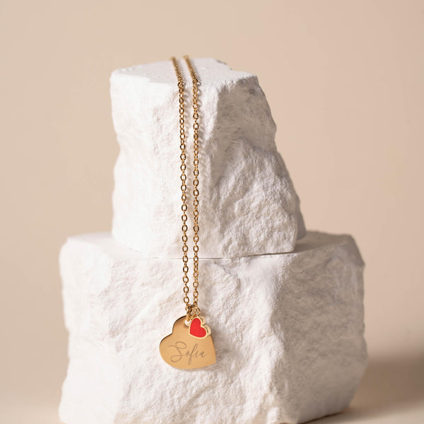 Collana Catena Cuore Personalizzata Con Nome - Infants