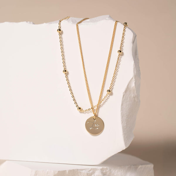 Collana Doppia Catena Con Disco Personalizzata Con Nome - Infants