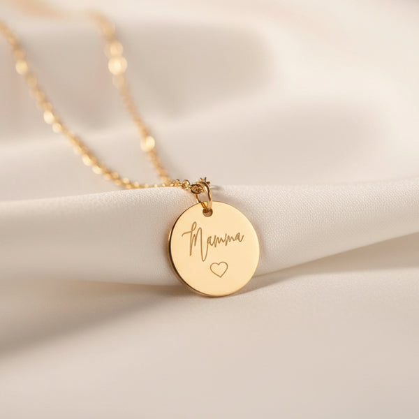 Collana Catena Disco Zircone Personalizzata Mamma - Infants
