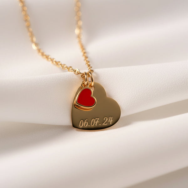Collana Catena Cuore Personalizzata Con Data Speciale - Infants