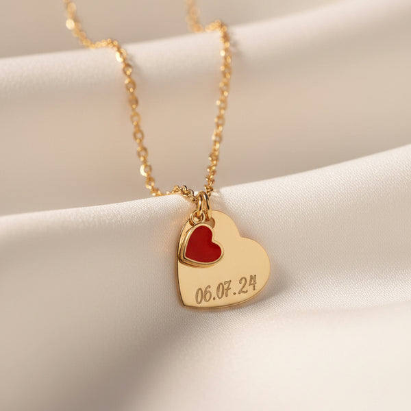 Collana Catena Cuore Personalizzata Con Data Speciale - Infants
