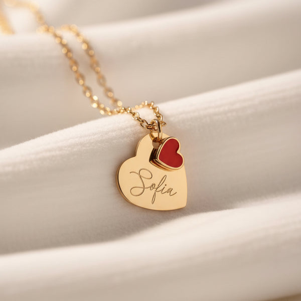 Collana Catena Cuore Personalizzata Con Nome - Infants
