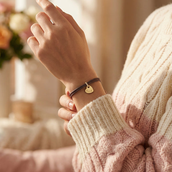 Bracciale Cordoncino Con Zircone Personalizzato Iniziali - Infants