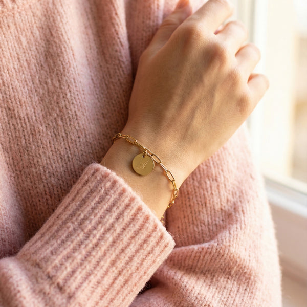 Bracciale Link Personalizzato Iniziale - Infants