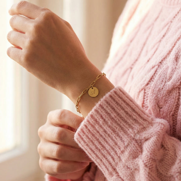 Bracciale Link Personalizzato Iniziale - Infants