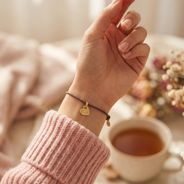 Bracciale Cordoncino Con Zircone Personalizzato Iniziali - Infants