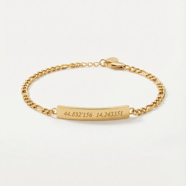 Bracciale Personalizzato Con Coordinate Geografiche - Infants