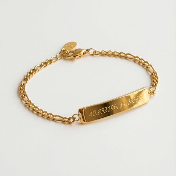 Bracciale Personalizzato Con Coordinate Geografiche - Infants