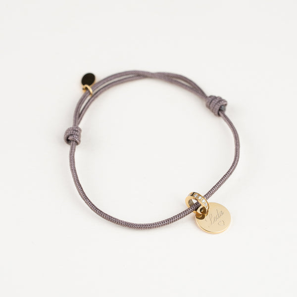 Bracciale Cordoncino Personalizzazione Nome e Cuore - Infants