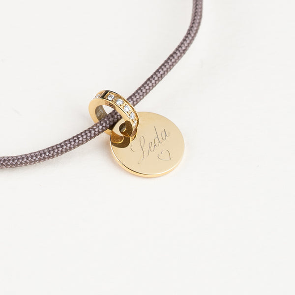 Bracciale Cordoncino Personalizzazione Nome e Cuore - Infants