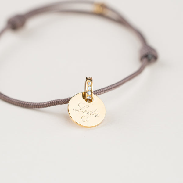 Bracciale Cordoncino Personalizzazione Nome e Cuore - Infants