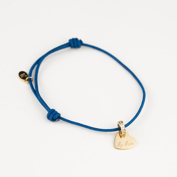 Bracciale Cordoncino Con Zircone Personalizzazione My Mum - Infants
