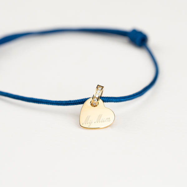 Bracciale Cordoncino Con Zircone Personalizzazione My Mum - Infants