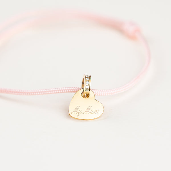 Bracciale Cordoncino Con Zircone Personalizzazione My Mum - Infants