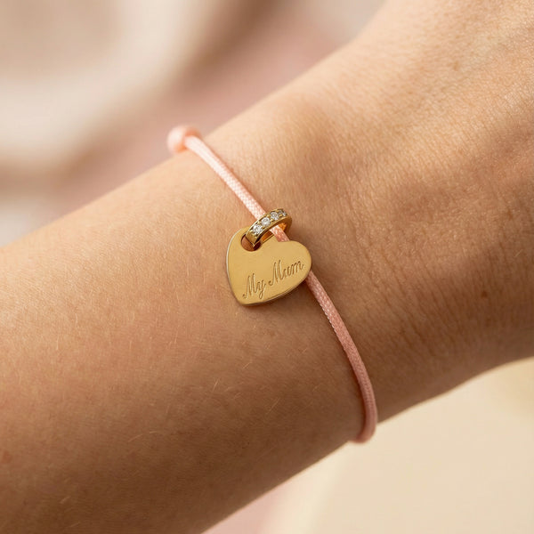 Bracciale Cordoncino Con Zircone Personalizzazione My Mum - Infants