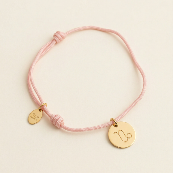 Bracciale Cordoncino Personalizzato con Segno Zodiacale e Data - Infants