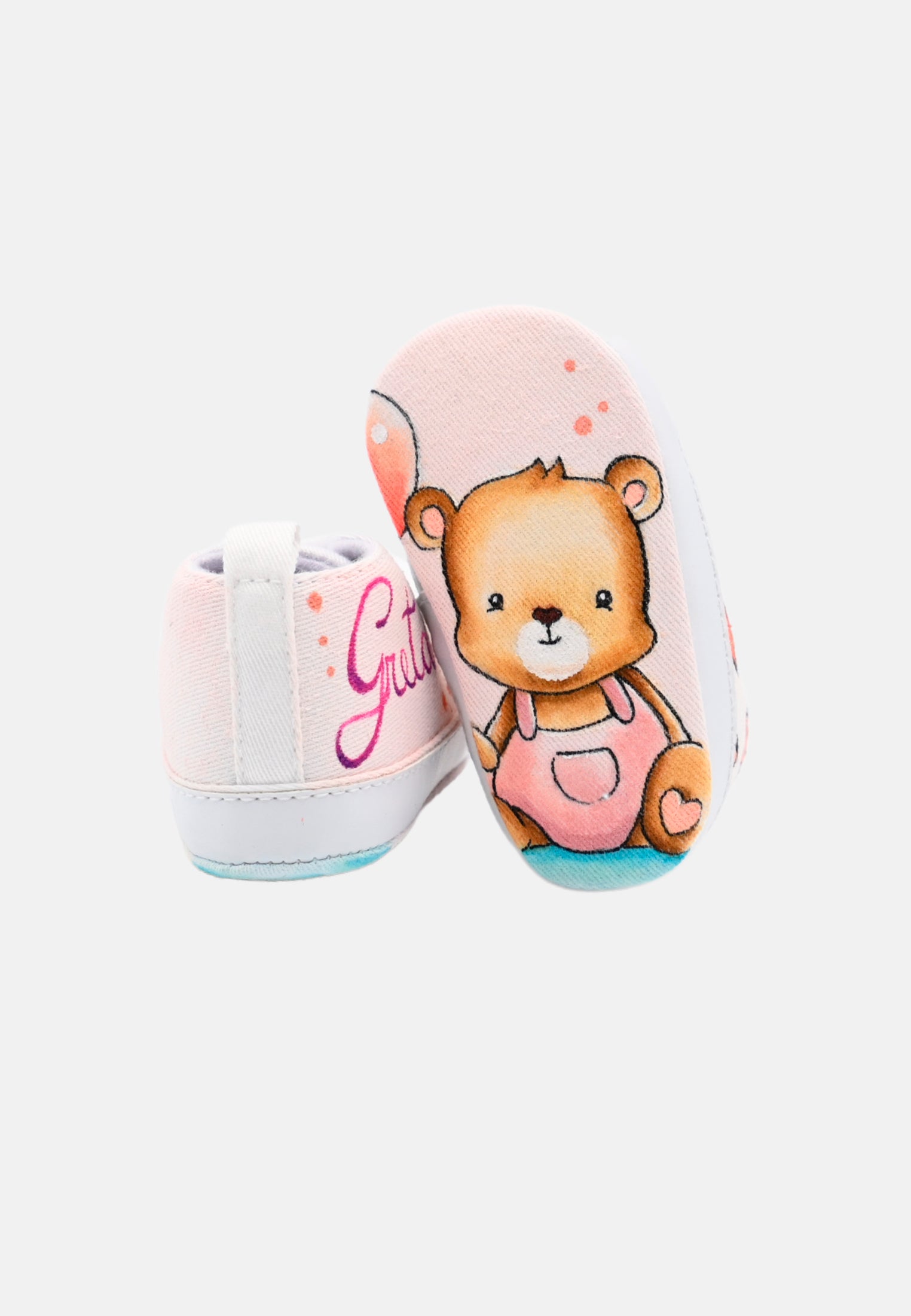 Biglietto di congratulazioni per neonata – Welcome Little Baby Girl – Design con orsacchiotto – finiture speciali – realizzato nel Regno Unito