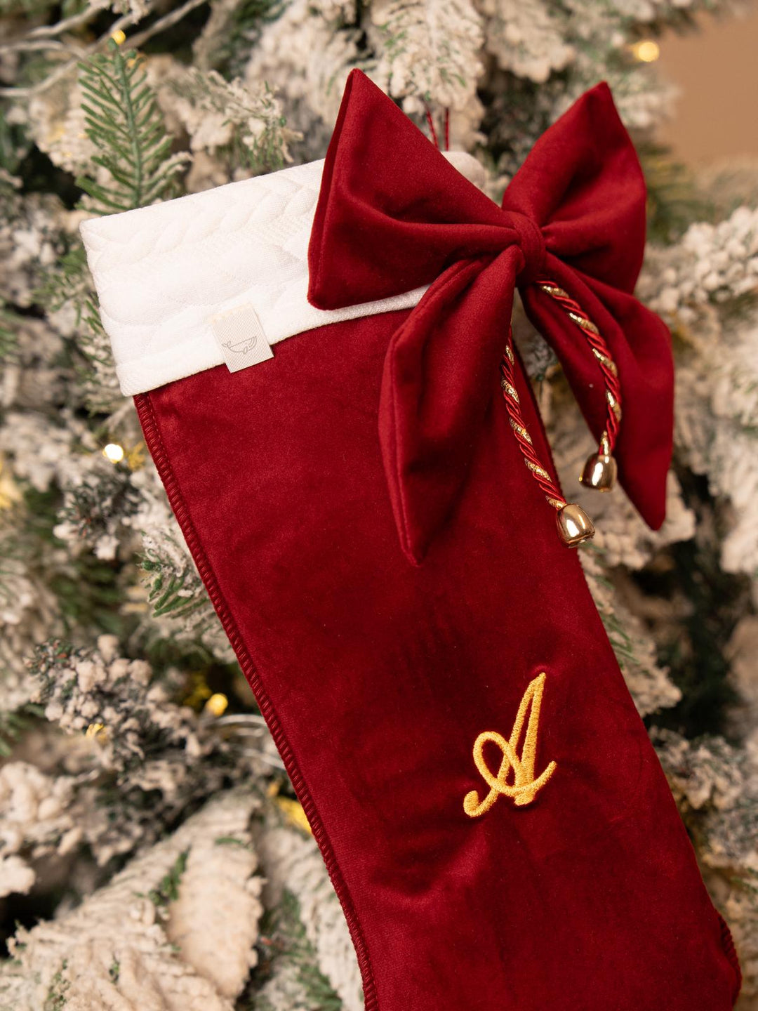 Calze di Natale grandi personalizzate 50 * 30 * 21 cm, calze di Natale con lettere, velluto rosso con polsini bianchi in morbido peluche ricamati, calze di Natale decorazioni for l'albero delle Calze di Natale grandi personalizzate 50 * 30 * 21 cm, calze di Natale con lettere, velluto rosso con polsini bianchi in morbido peluche ricamati, calze di Natale decorazioni for l'albero delle