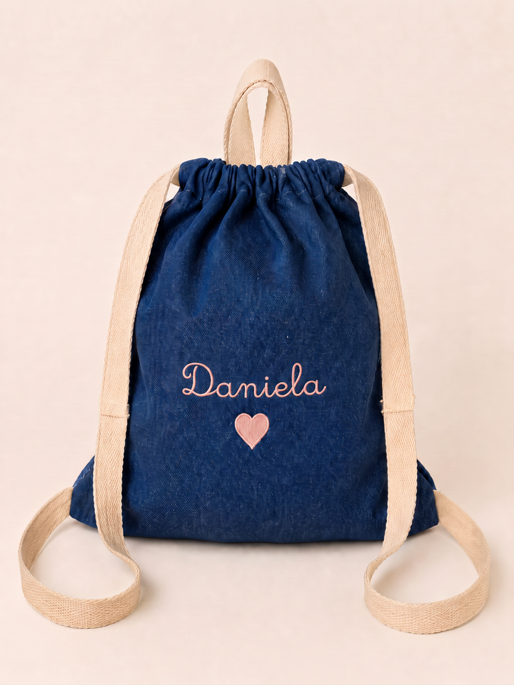 Sacca Scuola Denim Personalizzata