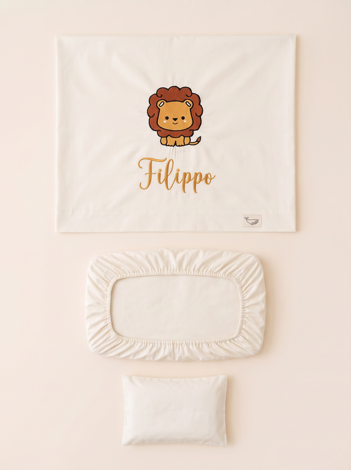 Set lenzuola ricamate in Cotone Design Personalizzato