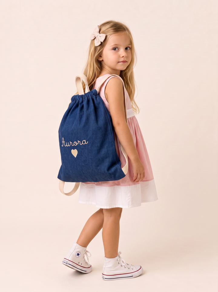 Sacca Scuola Denim Personalizzata