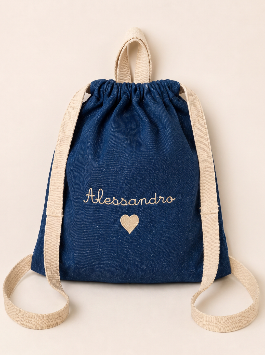 Sacca Scuola Denim Personalizzata