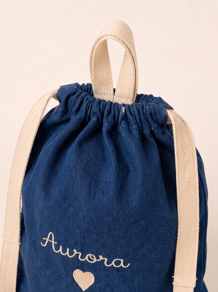 Sacca Scuola Denim Personalizzata