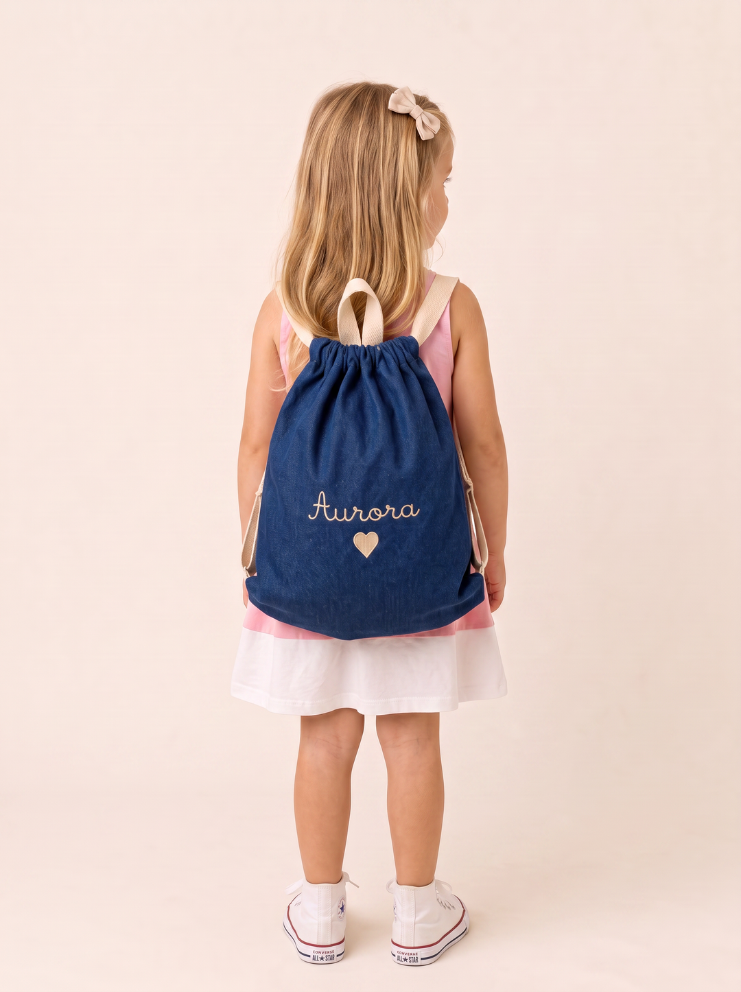 Sacca Scuola Denim Personalizzata