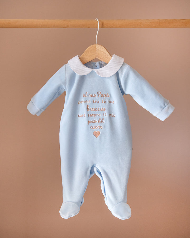 Tutina in ciniglia con Dedica personalizzata