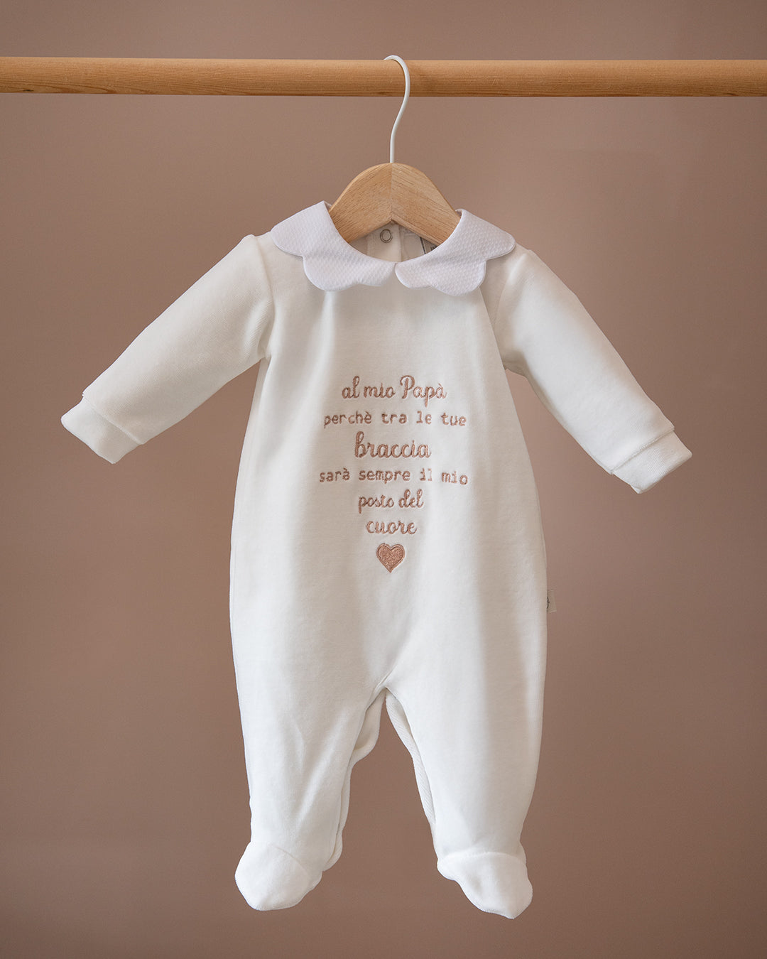 Tutina in ciniglia con Dedica personalizzata