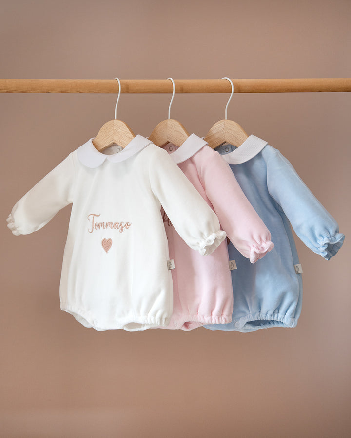 Pagliaccetto in ciniglia Nome Personalizzato