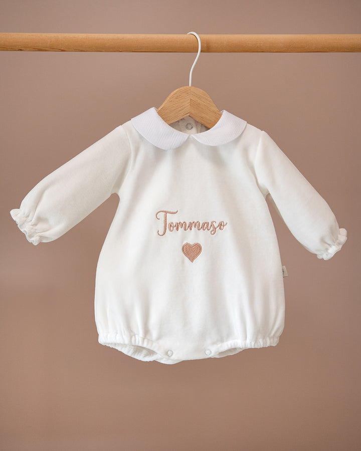 Pagliaccetto in ciniglia Nome Personalizzato