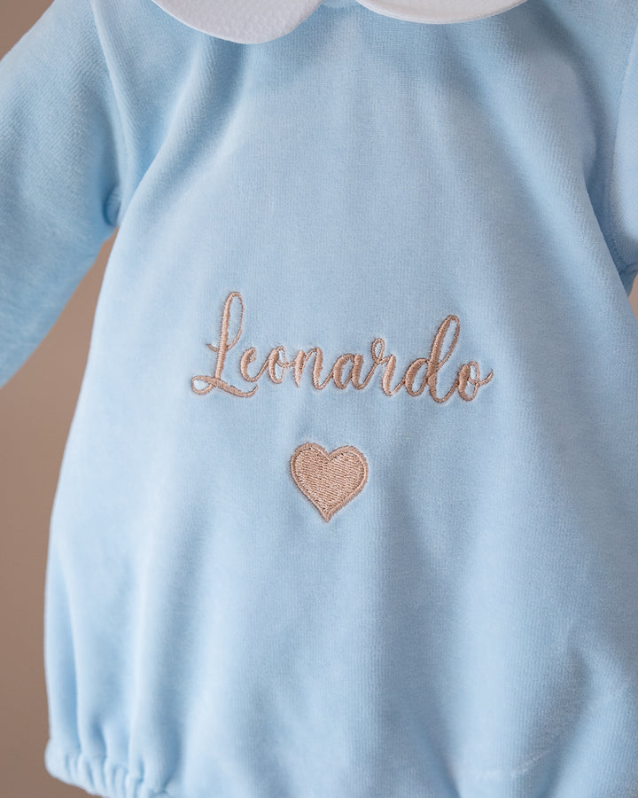 Pagliaccetto in ciniglia Nome Personalizzato