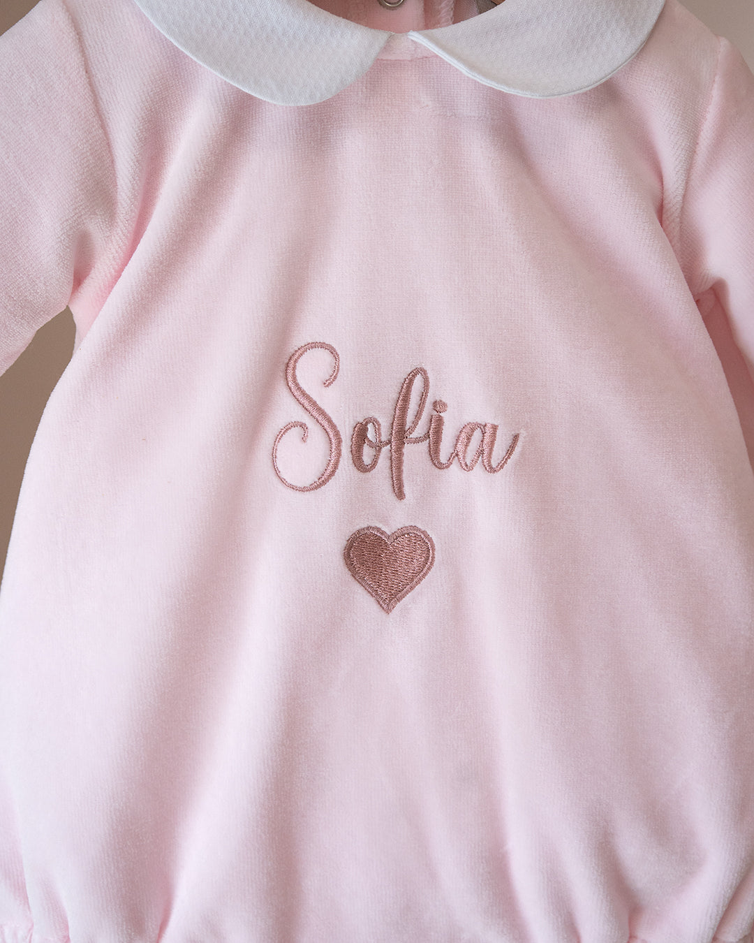 Pagliaccetto in ciniglia Nome Personalizzato