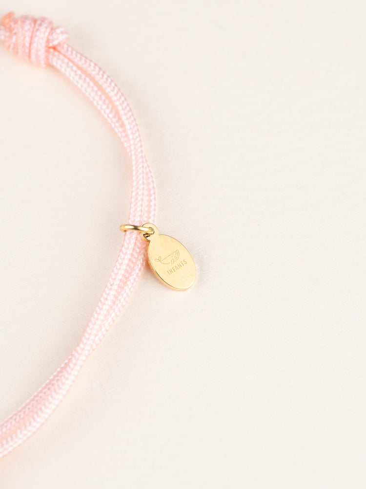 Bracciale Cordoncino Con Zircone Personalizzato con Iniziale e Cuore - Infants