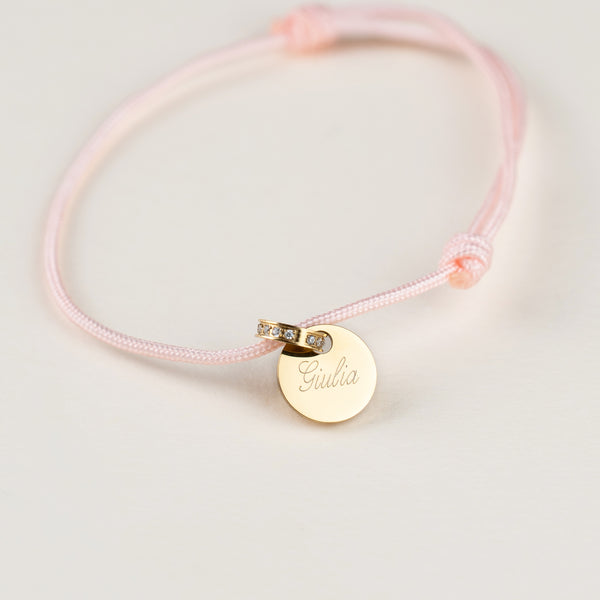 Bracciale Cordoncino Unisex Personalizzato Con Nome - Infants