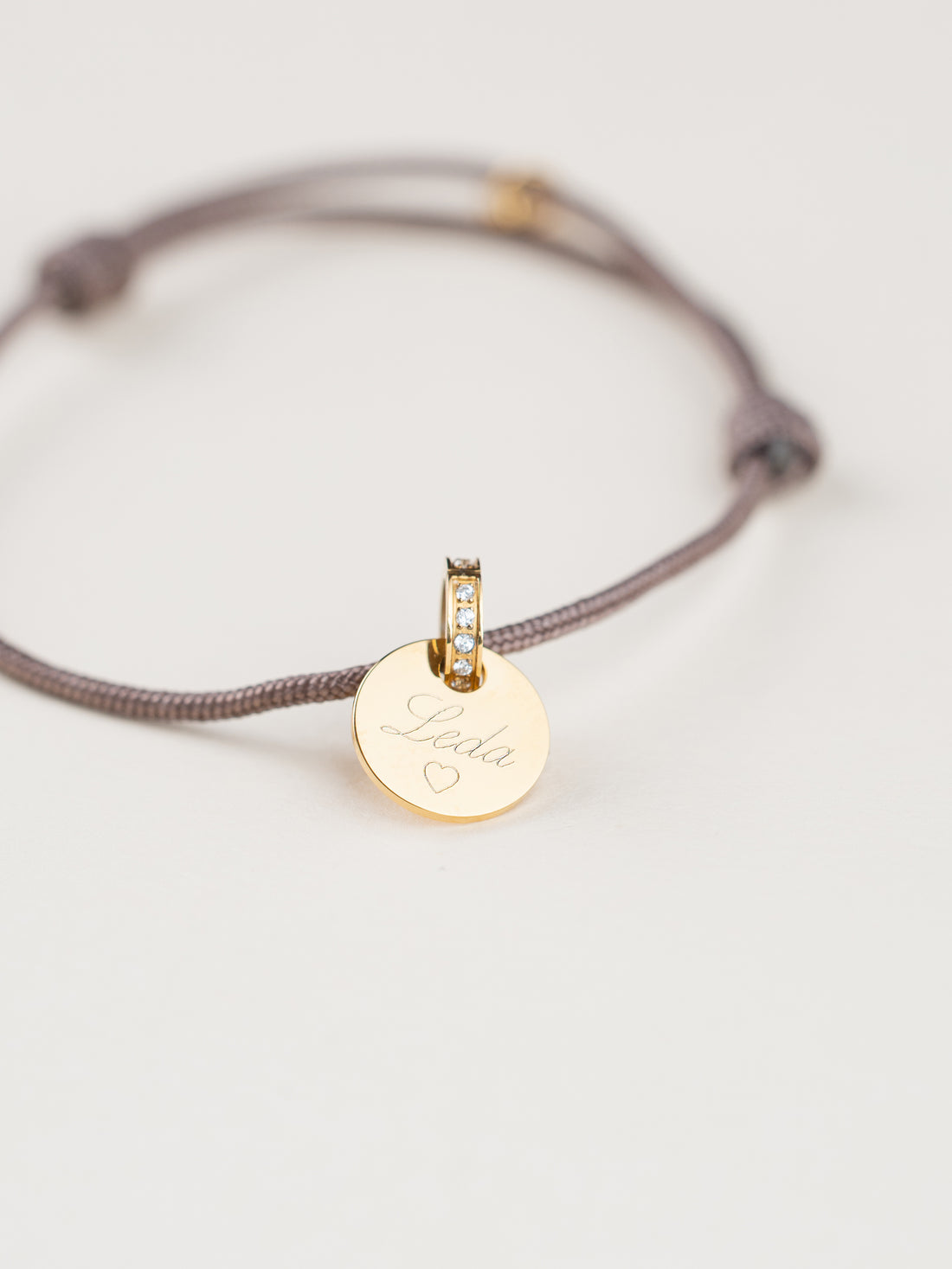 Bracciale Cordoncino Personalizzazione Nome e Cuore - Infants