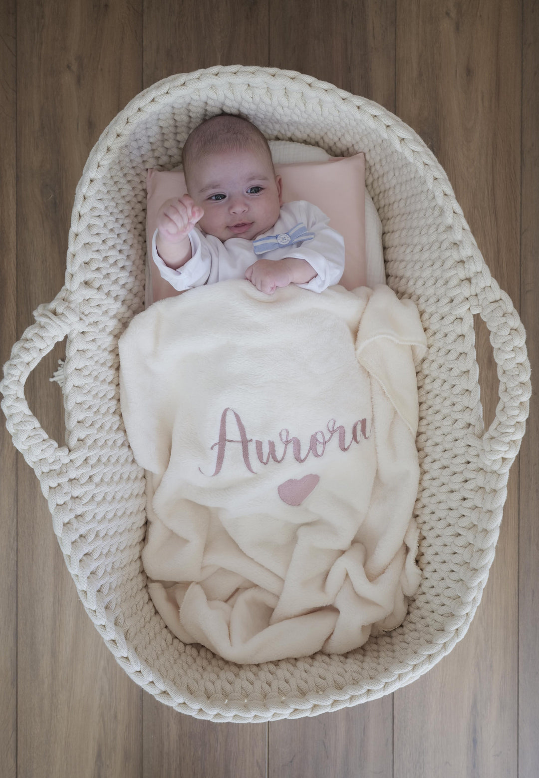 Copertina neonato uncinetto personalizzato con nome in cotone Copertina neonato uncinetto personalizzato con nome in cotone