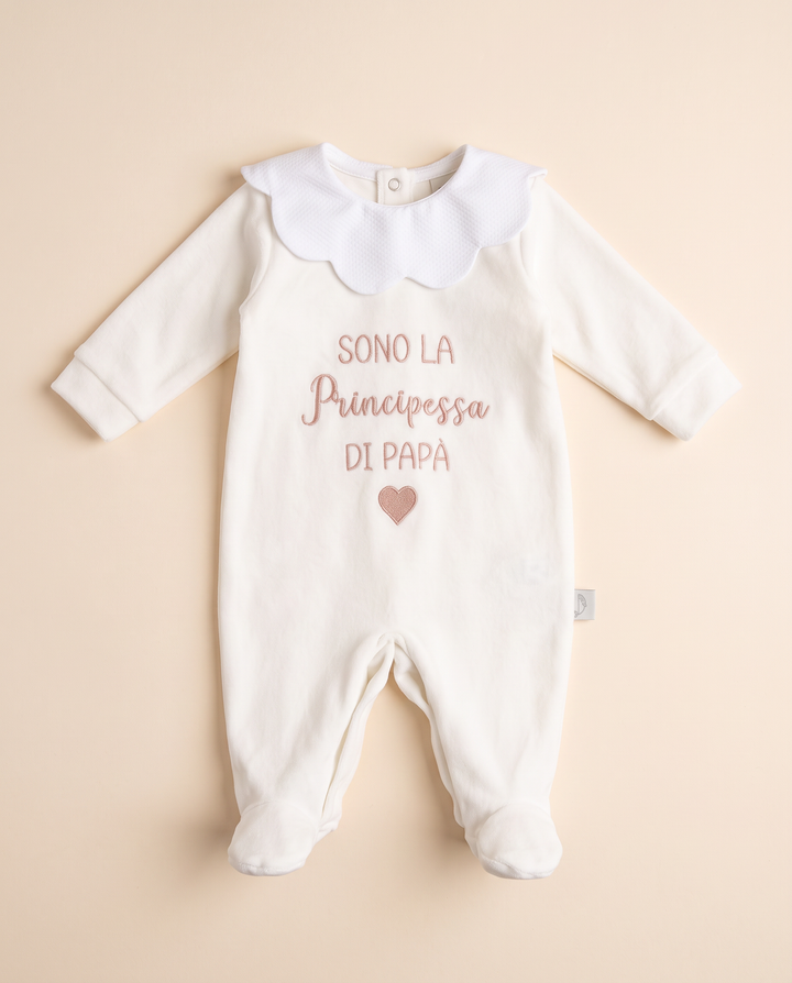 Tutina in ciniglia con Dedica personalizzata