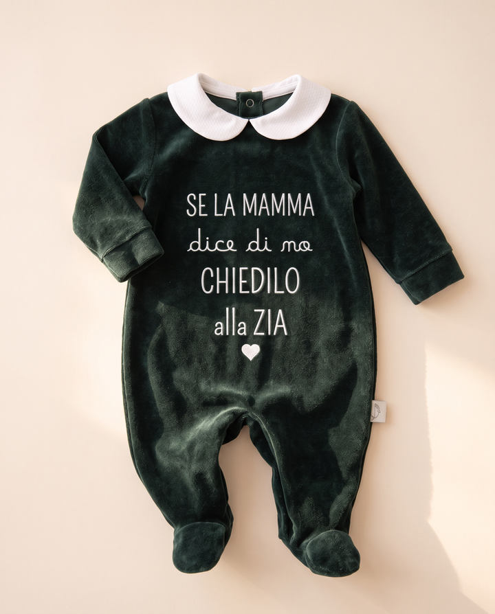 Tutina in ciniglia con Dedica personalizzata