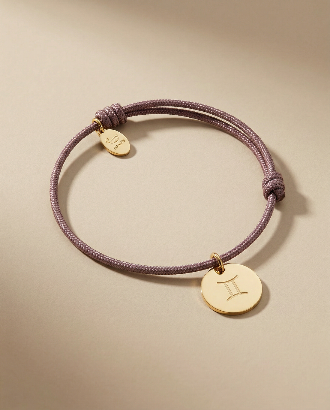 Bracciale Cordoncino Personalizzato con Segno Zodiacale e Data - Infants