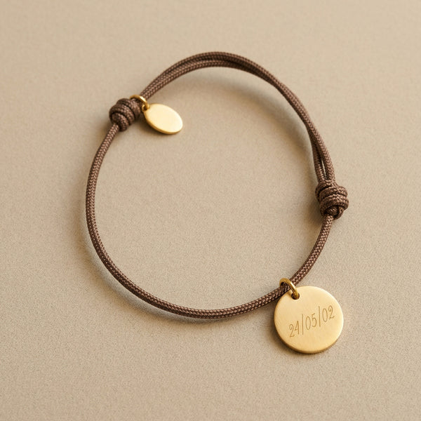Bracciale Cordoncino Personalizzato con Segno Zodiacale e Data - Infants