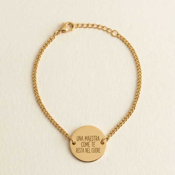 Bracciale Catena Personalizzato Dedica Maestra - Infants