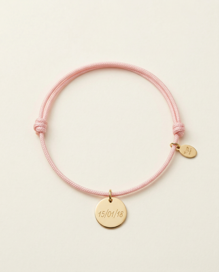 Bracciale Cordoncino Personalizzato con Segno Zodiacale e Data - Infants