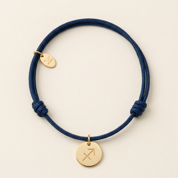 Bracciale Cordoncino Personalizzato con Segno Zodiacale e Data - Infants