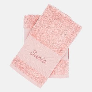 Asciugamano Rosa - 2 Verticale Grigio-infant store abbigliamento bambini e neonati