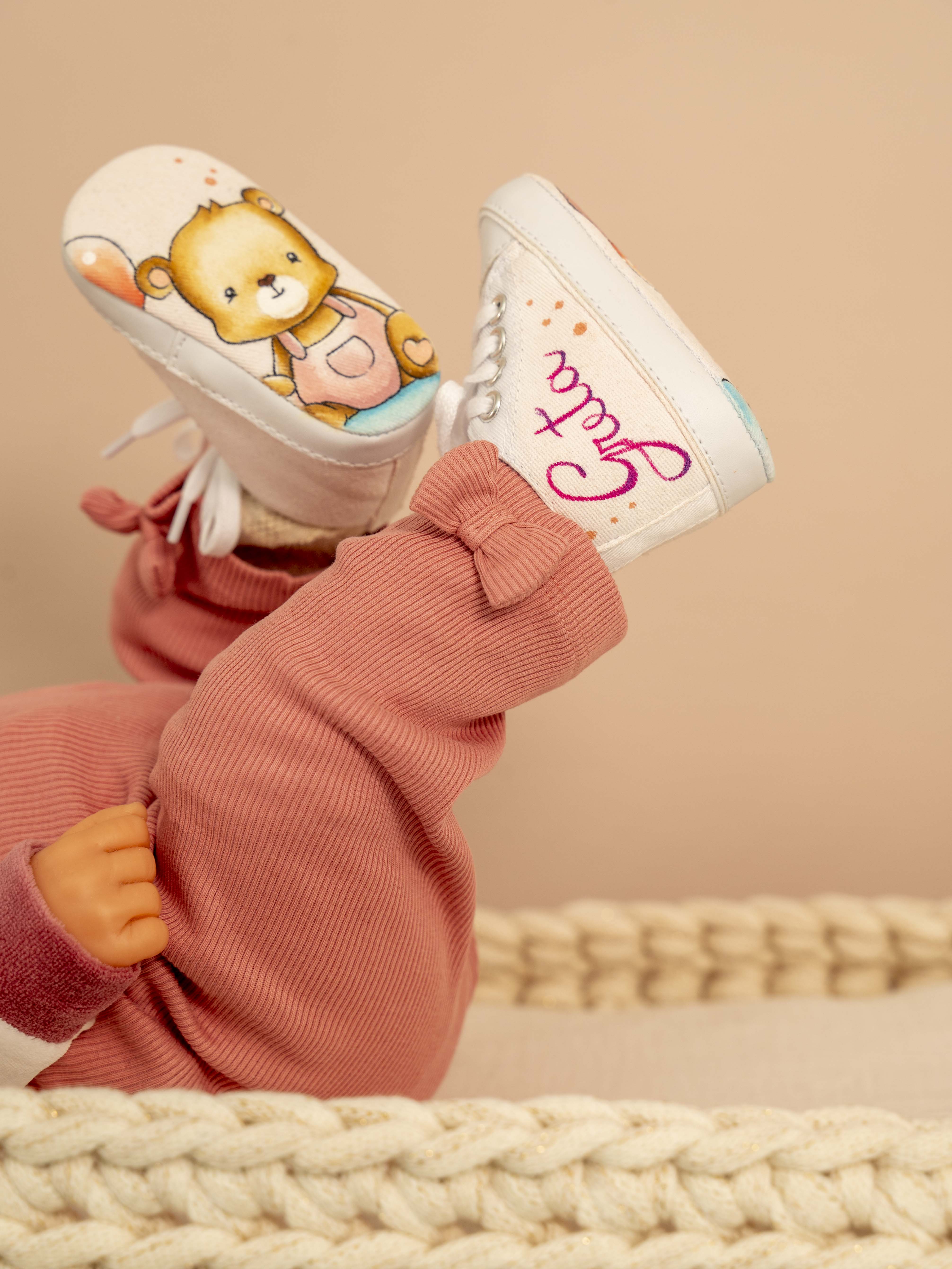 Scarpine per neonata Orsetto con palloncini
